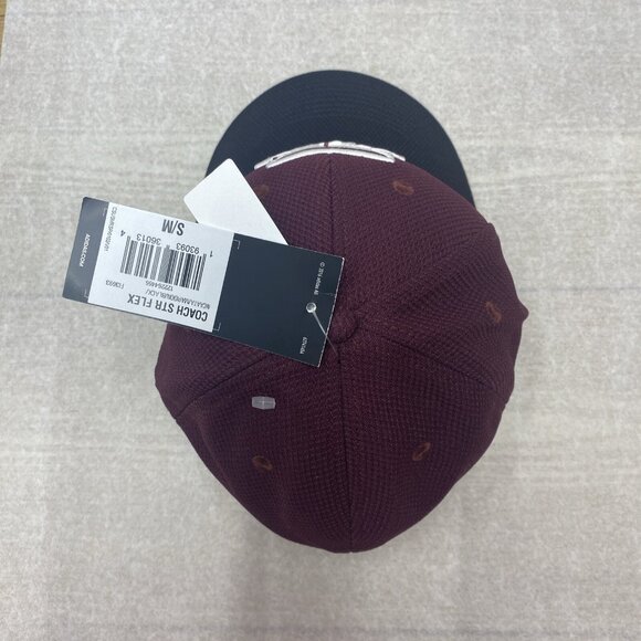 Rare Texas University Baseball Cap Aggies Maroon Hat Embroidered Logo Adidas S/M - Picture 14 of 15